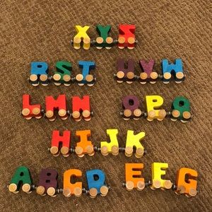 Maple Landmark's 26 Letter Alphabet Name Train with magnet